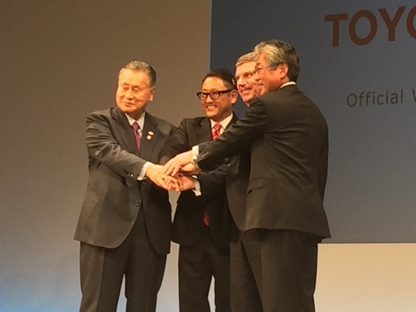 トヨタ自動車は3月13日、国際オリンピック委員会（IOC）との間で東京オリンピックを含む2024年までのIOC「TOP（The Olympic Partner）パートナー」契約を締結したと発表した。