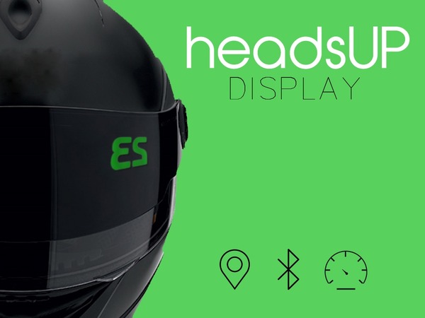 ディスプレイに情報表示、スマートヘルメット「headsUP」