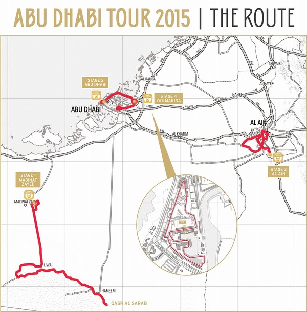 2015年アブダビツアー、コース図