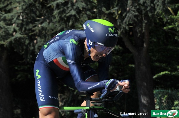 2015年シルキュイ・シクリスト・サルト第3ステージ個人TT、アドリアーノ・マローリ（モビスター）が優勝