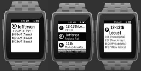 交通状況を自動表示するアプリ、Apple Watch対応の「Smartwatch Transit App 」