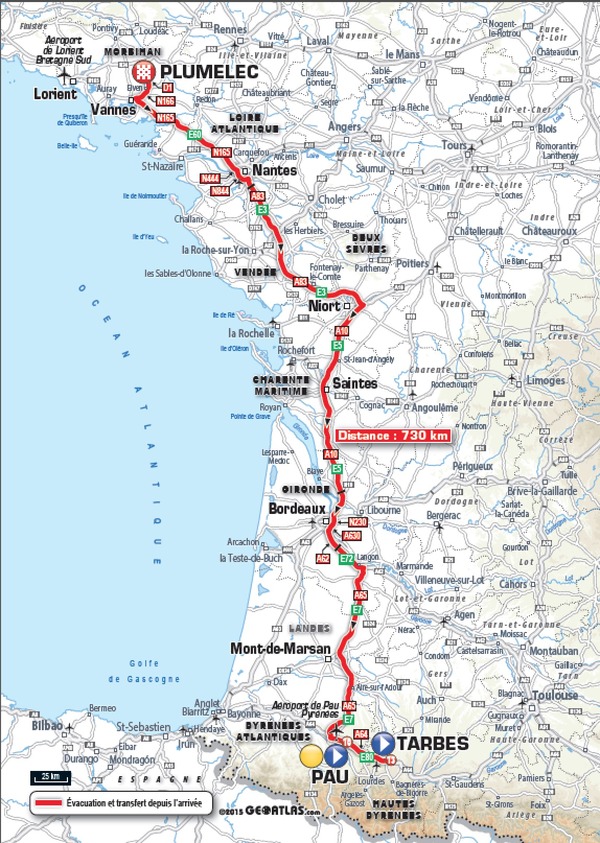 2015ツール・ド・フランス、大会10日目の休息日には730kmの移動が待っている