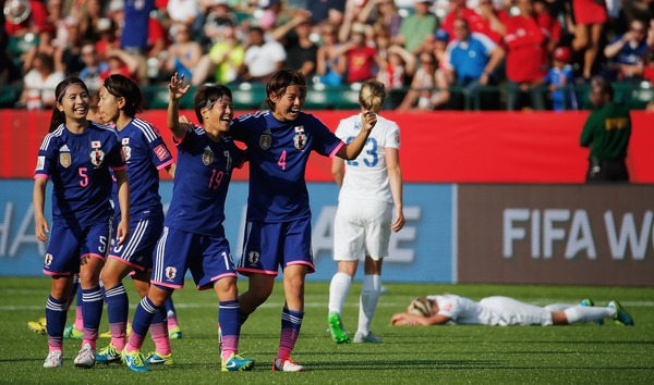 サッカーの女子W杯準決勝 日本対イングランド（2015年7月1日）（c）Getty Images