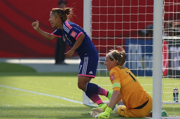 サッカーの女子W杯準決勝 日本対イングランド（2015年7月1日）（c）Getty Images