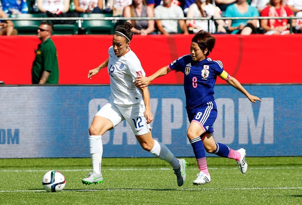 サッカーの女子W杯準決勝 日本対イングランド（2015年7月1日）（c）Getty Images