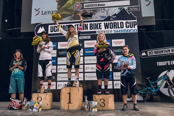 2015年UCI MTBワールドカップ・ダウンヒル第4戦スイス、レイチェル・アサートン（GTファクトリー）が優勝