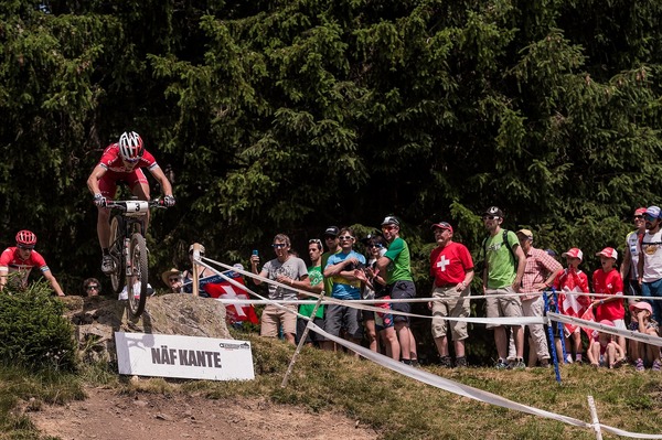 2015MTBワールドカップ・クロスカントリー第3戦スイス男子、ニノ・シュルター（スコット・オドロ）