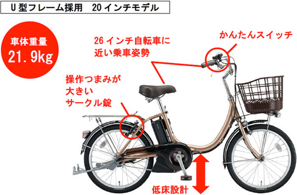 シニアでも乗りやすいブリヂストンサイクルの電動アシスト車「アシスタユニプレミア」