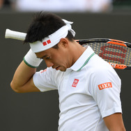 錦織圭が途中棄権、左わき腹痛悪化でサーブが打てず