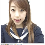 村主章枝、セーラー服姿を披露「着ることできて幸せ」